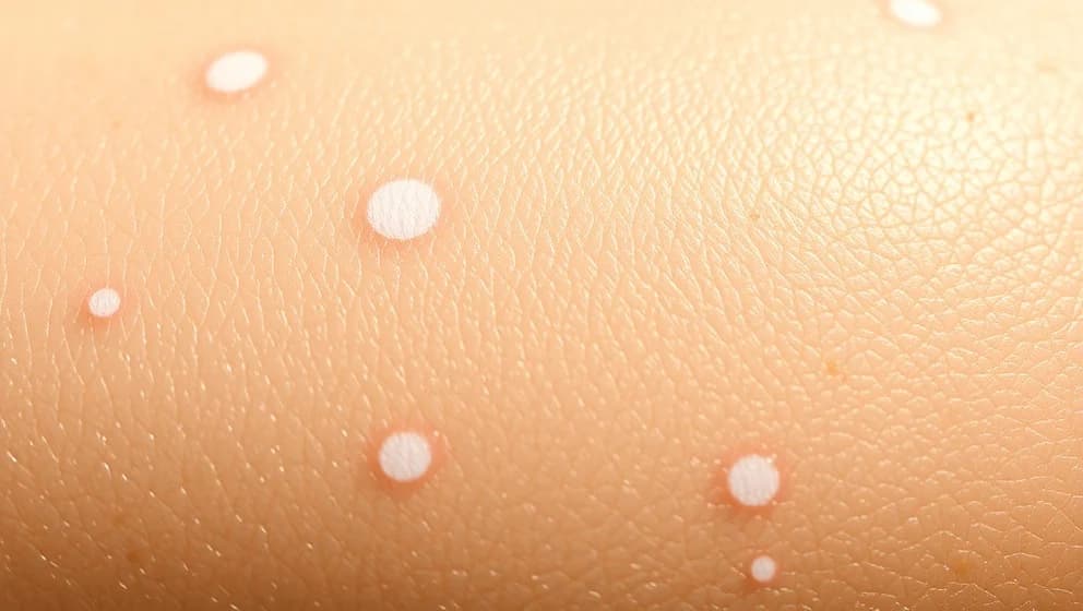 Vita prickar på huden vad är det